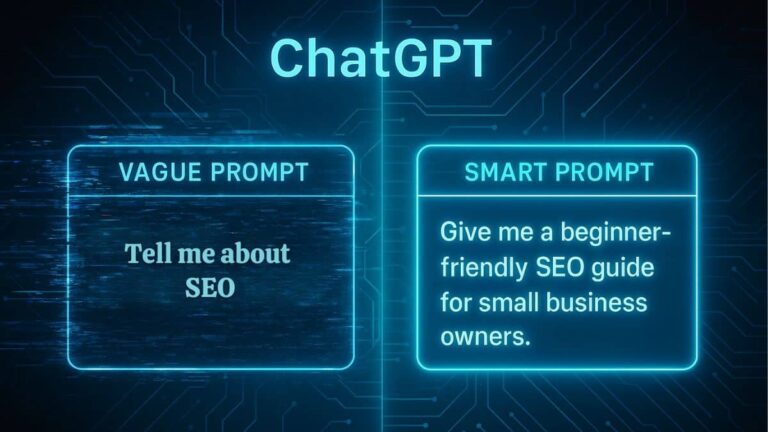 ChatGPT prompt box with visual glitches representing prompt mistakes