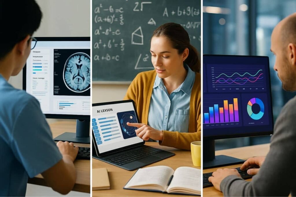 future of work with AI: AI-powered job tools enhancing healthcare, marketing, and education
