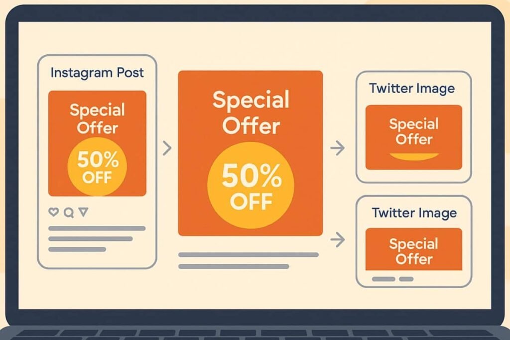 Canva AI tips resizing social media graphics across platforms