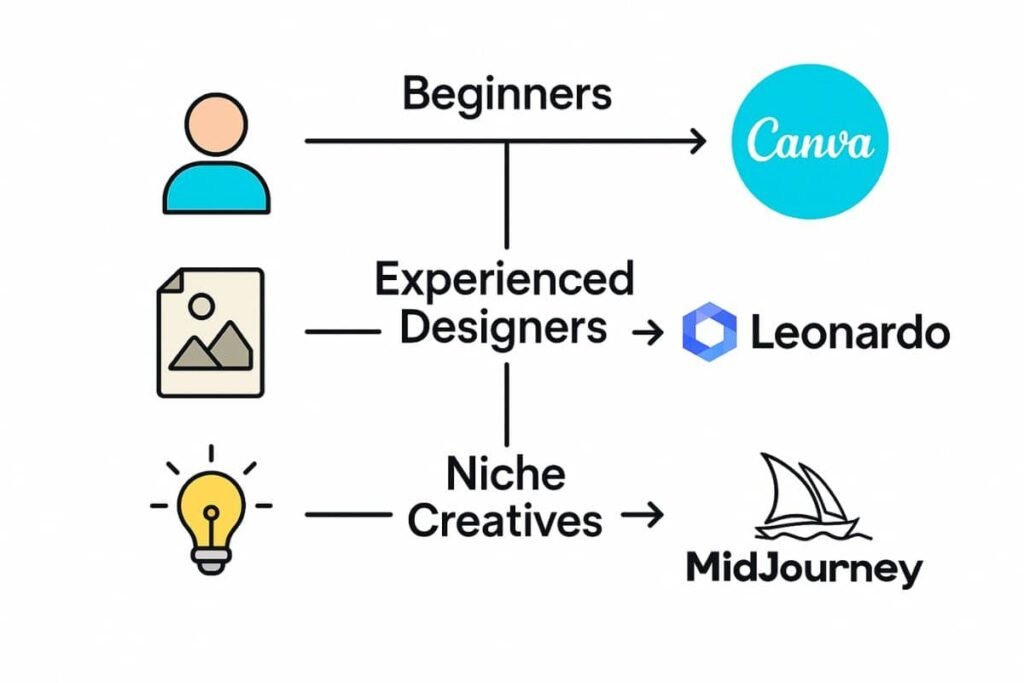 Choosing the best AI design tool for beginners and professionals