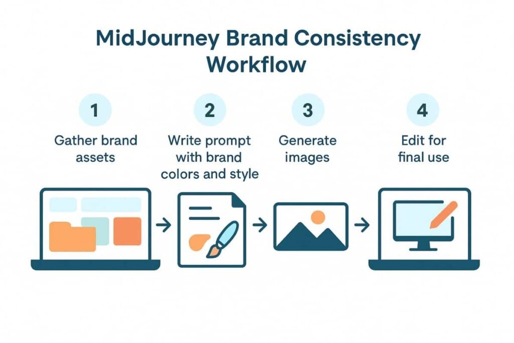 MidJourney prompt crafting for consistent brand visuals
