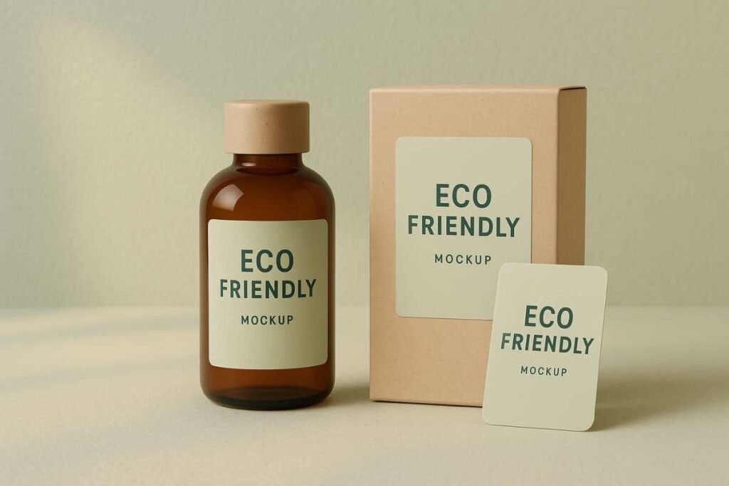 Midjourney for brand design: AI-generated mockups of product packaging in branded environments